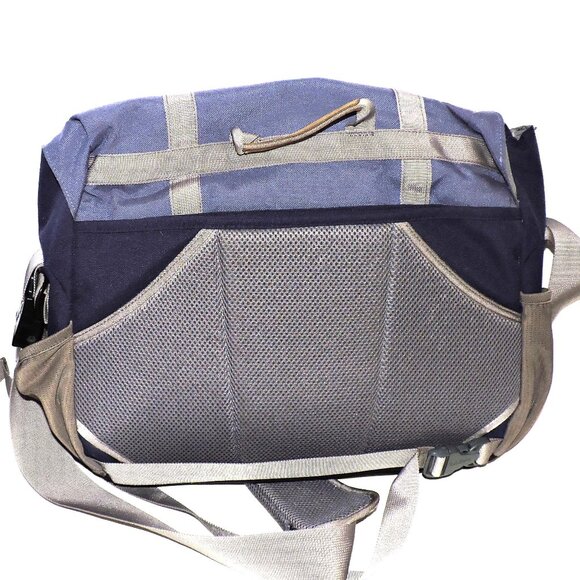 LL Bean Color Block Messenger Bag Multi Compartments Travel School Work - Picture 3 of 6